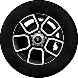 Легкосплавные диски 18" дизайн "Танами" с шинами 245/60 R18, запасное стальное колесо временного использования чёрного цвета с шиной 225/75 R16